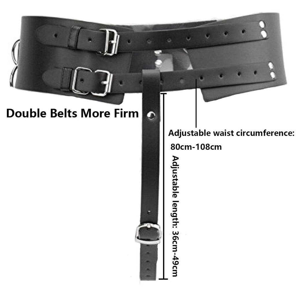 Vibrator Leather Constrained Forced Strap - Electric Leather Waistband Harness Fixed Tie Belt Harness Vibrator Holder(Wand Or Vibrator Not Included)