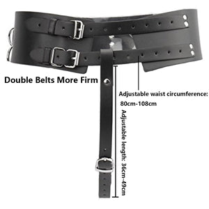 Vibrator Leather Constrained Forced Strap - Electric Leather Waistband Harness Fixed Tie Belt Harness Vibrator Holder(Wand Or Vibrator Not Included)