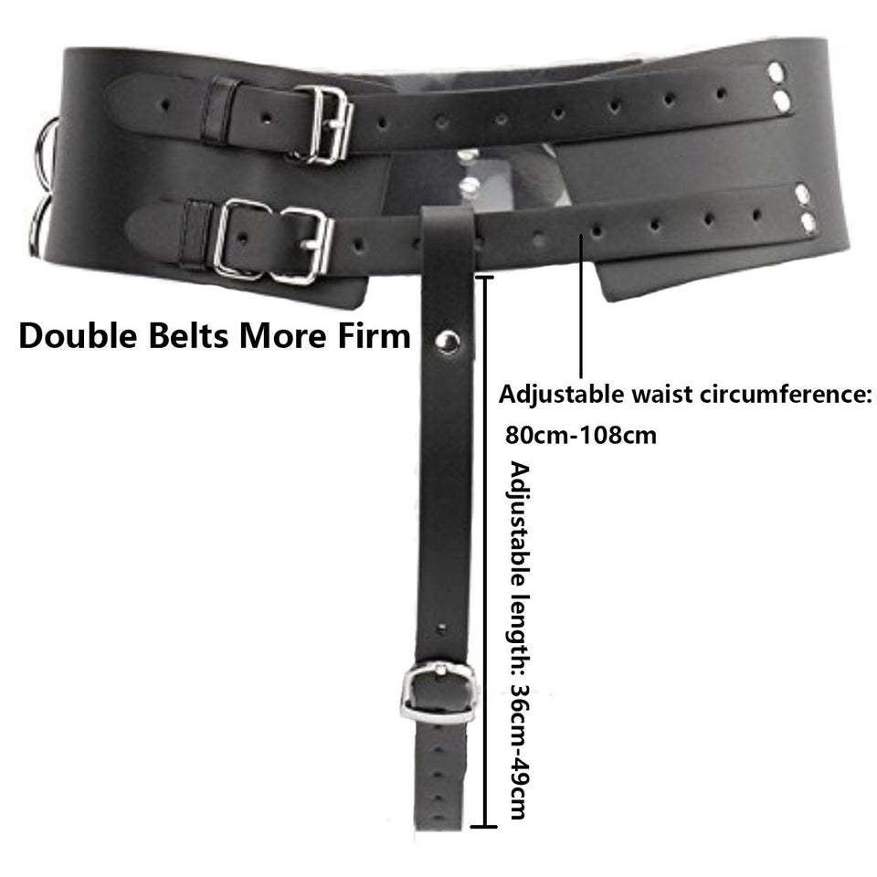 Vibrator Leather Constrained Forced Strap - Electric Leather Waistband Harness Fixed Tie Belt Harness Vibrator Holder(Wand Or Vibrator Not Included)