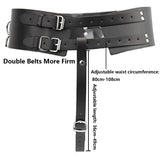 Vibrator Leather Constrained Forced Strap - Electric Leather Waistband Harness Fixed Tie Belt Harness Vibrator Holder(Wand Or Vibrator Not Included)