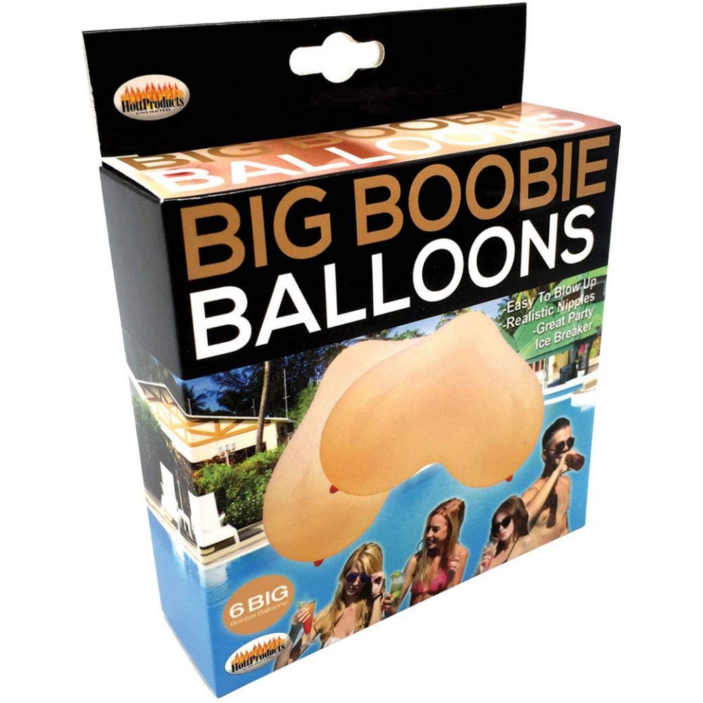 Hott Products Big Boobie Balloons, Flesh, 2 Ounce