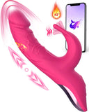 Thrusting Dildo Vibrator Adult Sex Toys for Women - 5IN1 App Control Adult Toys with 5 Thrust Dildos & Flapping Bunny & One-Clic