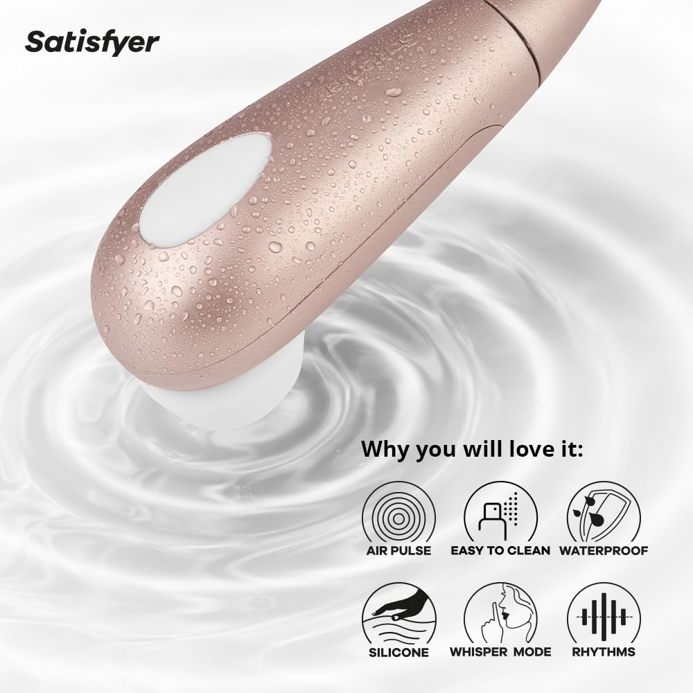Satisfyer Number One - Air-Pulse Clitoris Stimulator - Non-Contact Clitoral Sucking Pressure-Wave Technology, Waterproof (Rose Gold)