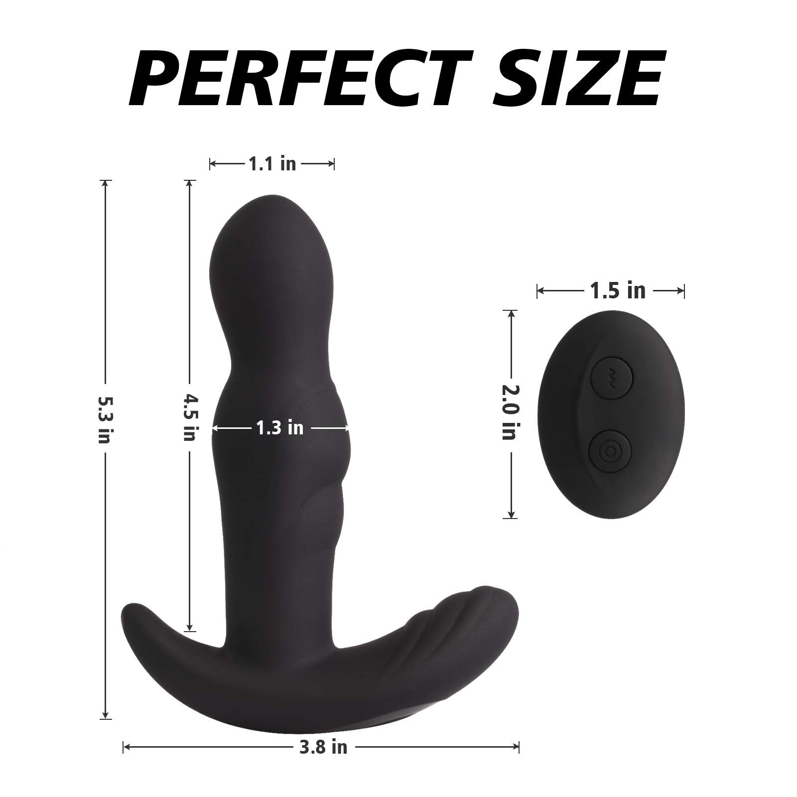 360? Rotating Anal Vibrator Prostate Massager, Anal Butt Plug with Ergonomic Design and 30 Powerful Stimulation Patterns for Beg