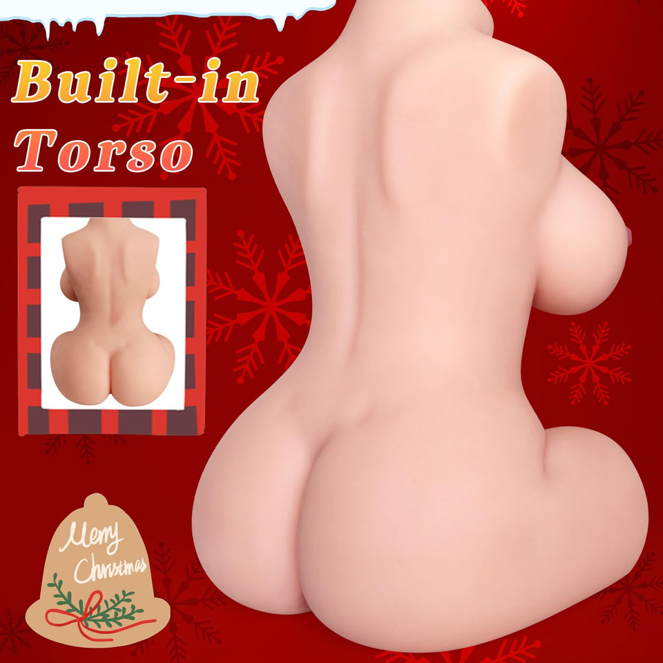 Sex Doll Sex Toys for Male Masturbator, 3 in 1 Female Torso with Soft Boobs and Ass, Realistic Pocket Pussies with Tight Anus fo