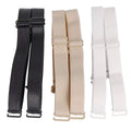 Magicmode 3 Pairs Bra Shoulder Strap Replacement Elastic Adjustable Removable Multi Color (Black, Beige, White, 10mm Width Band)
