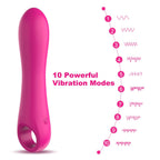 Adult Toys G Spot Dildo Vibrator - NSBAN Mini Vibrating Dildos with 10 Powerful Vibrations Modes, Anal Clitoris Finger Vibrators