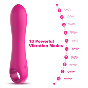 Adult Toys G Spot Dildo Vibrator - NSBAN Mini Vibrating Dildos with 10 Powerful Vibrations Modes, Anal Clitoris Finger Vibrators
