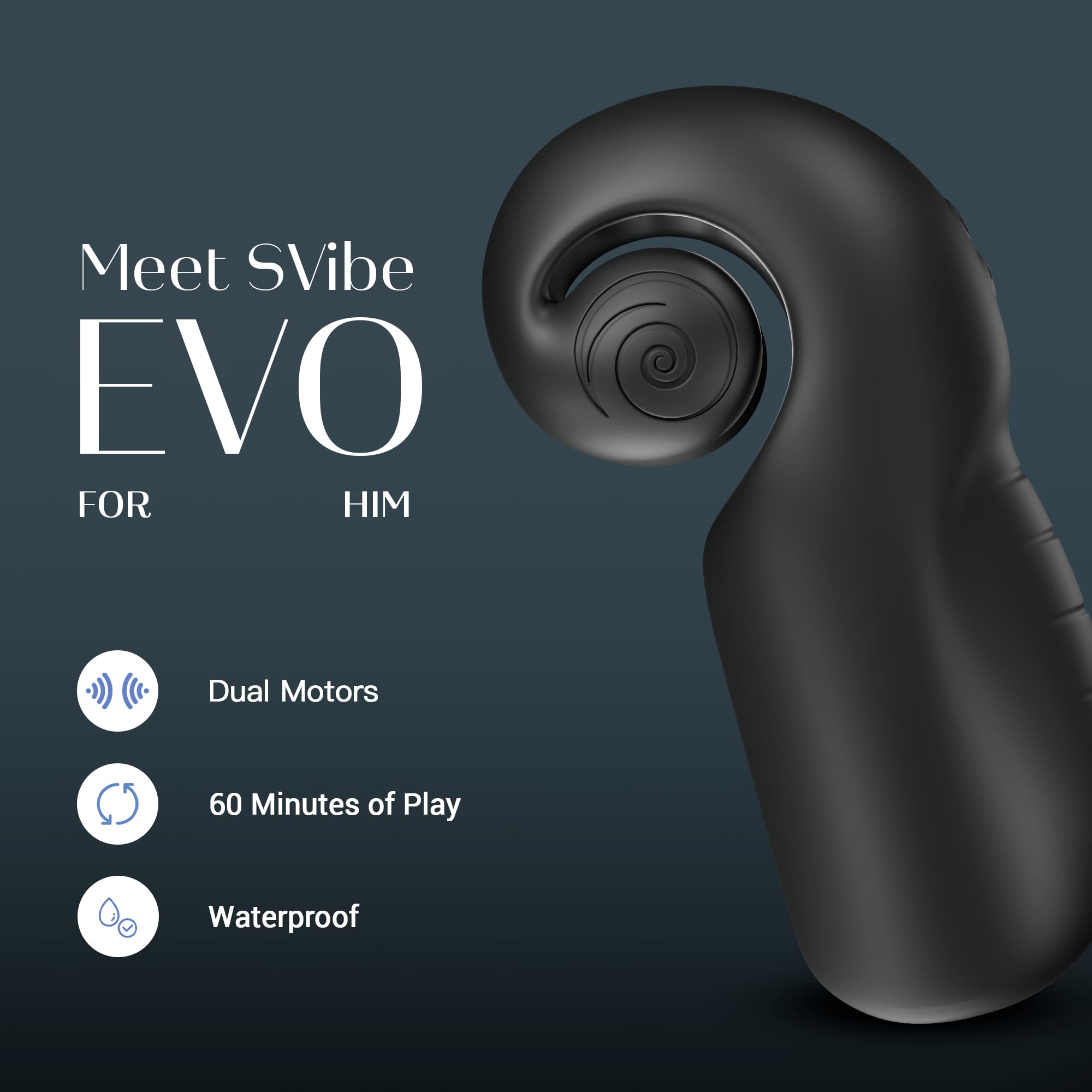Snail Vibe Evo Rechargeable Mastur Blk