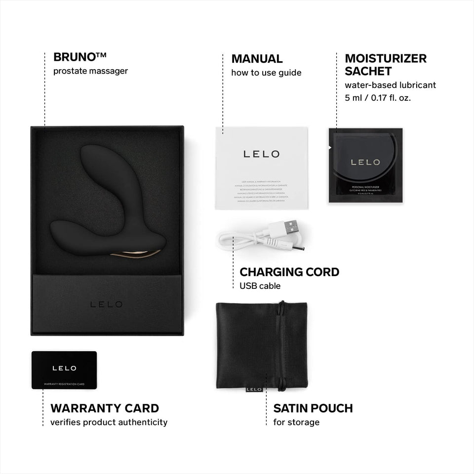 Lelo Bruno Prostate Massager Male, Vibrating Butt Plug, Anal Sex Toy, Male Vibrator, Anal Massager, Anal Vibrator With Dual Moto