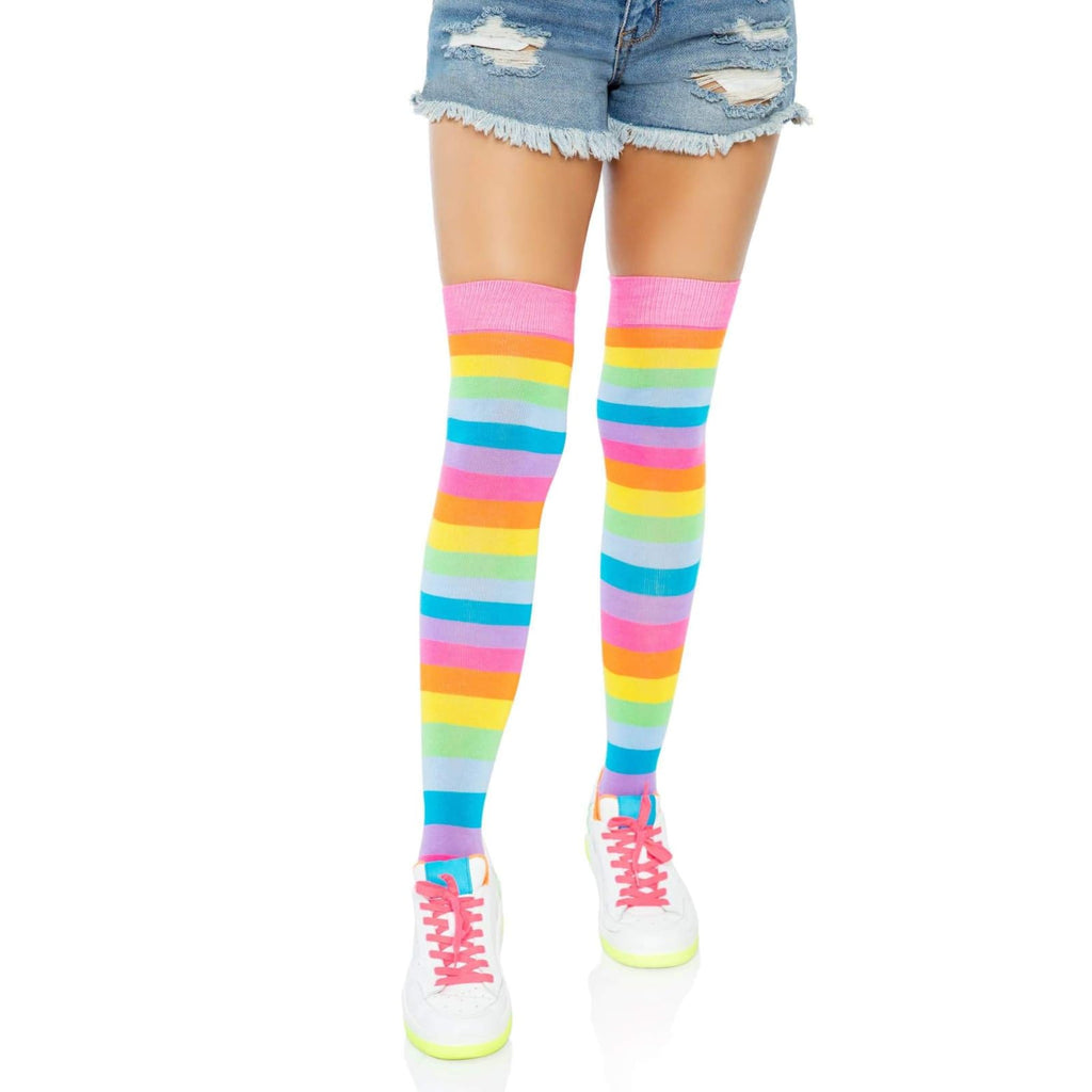 Acrylic neon rainbow thigh hig