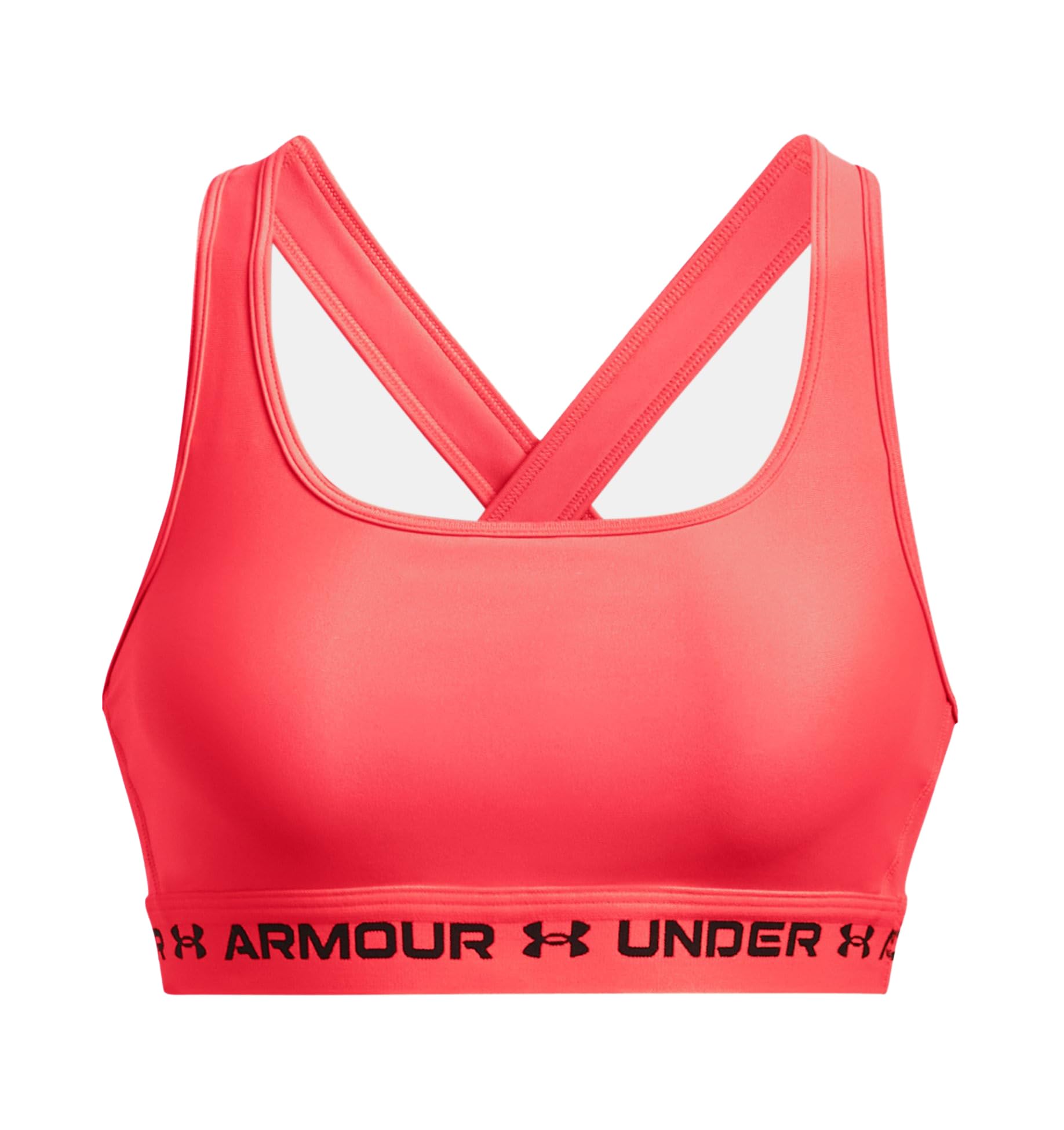 Under Armour Womens Crossback Mid Impact Sports Bra, (629) Beta / / Black, Small