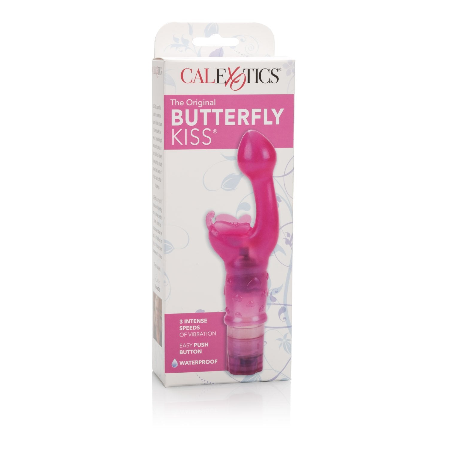 Calexotics Original Butterfly Kiss Vibrator - Multi-Speed Waterproof Vibe - Adult Sex Toys For Couples - Clitoral G Spot Massager - Pink
