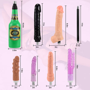 JESSKYLOVE Adjustable Sex Machine, Adult Sex Toys with 8 Attachments 3XLR Connector Automatic Machines for Women