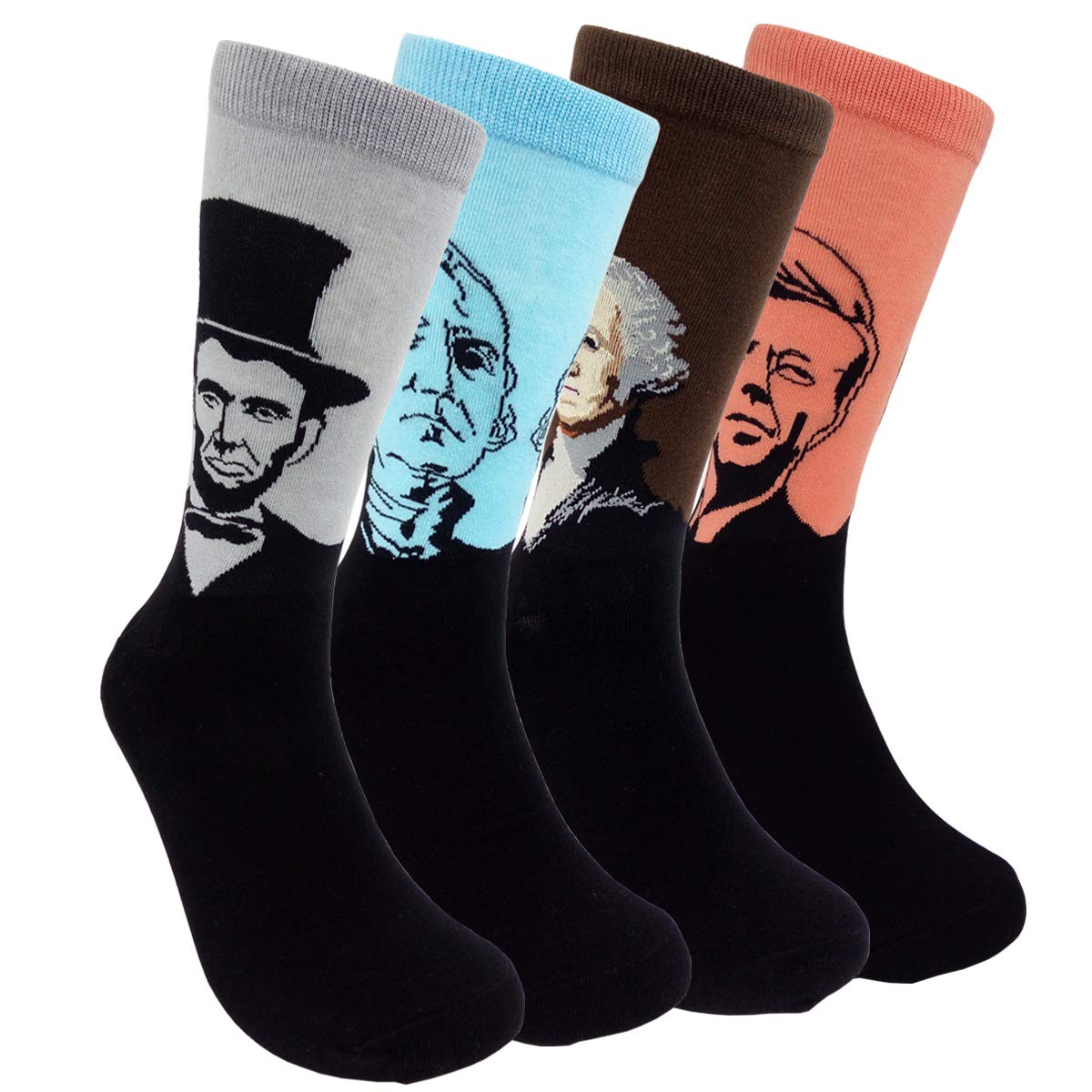 HSELL Mens Funny US Presidents Dress Socks Unisex Fun Novelty Socks Gifts