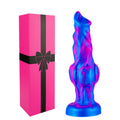 6 Inch Silicone Small Wolf Dog Knot Dildo for Women Beginner, 5 '' Realistic Animal Monster Thin Knotted Anal Dildo with Suction