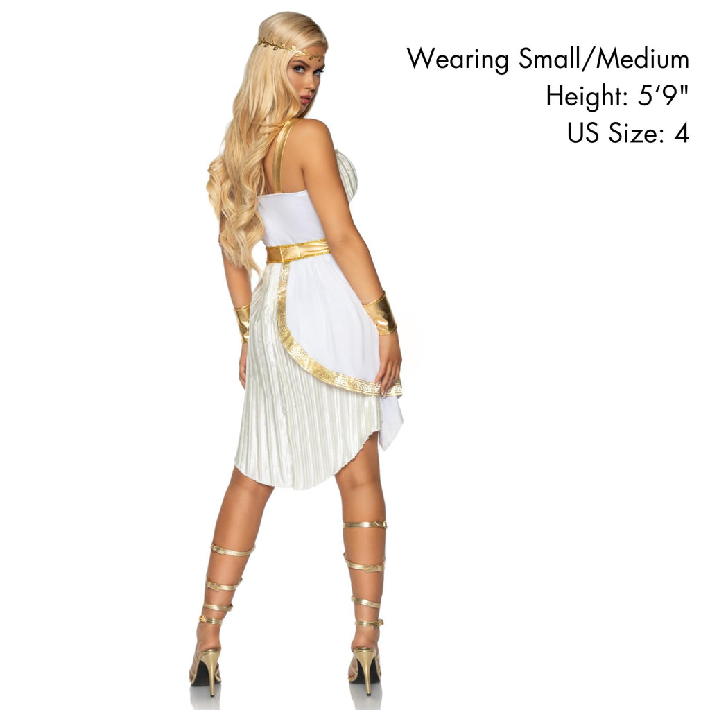 4 Pc Grecian Goddess, Includes - Xs / White