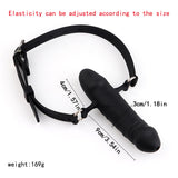 Penis Gag Silicone Dildo Gag Chastity Realistic Dildos Adjustable Belt BDSM Bondage Sex Toy