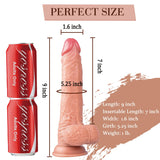 9 Inch Realistic Dildo, Body-Safe Material Lifelike Huge Penis With Strong Suction Cup For Hands-Free Play, Flexible Cock With Curved Shaft And Balls For Vaginal G-Spot And Anal Play