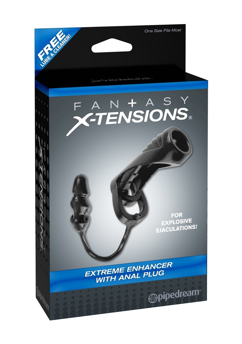 Pipedream Fantasy X-Tensions Extreme Enhancer With Anal Plug, Black