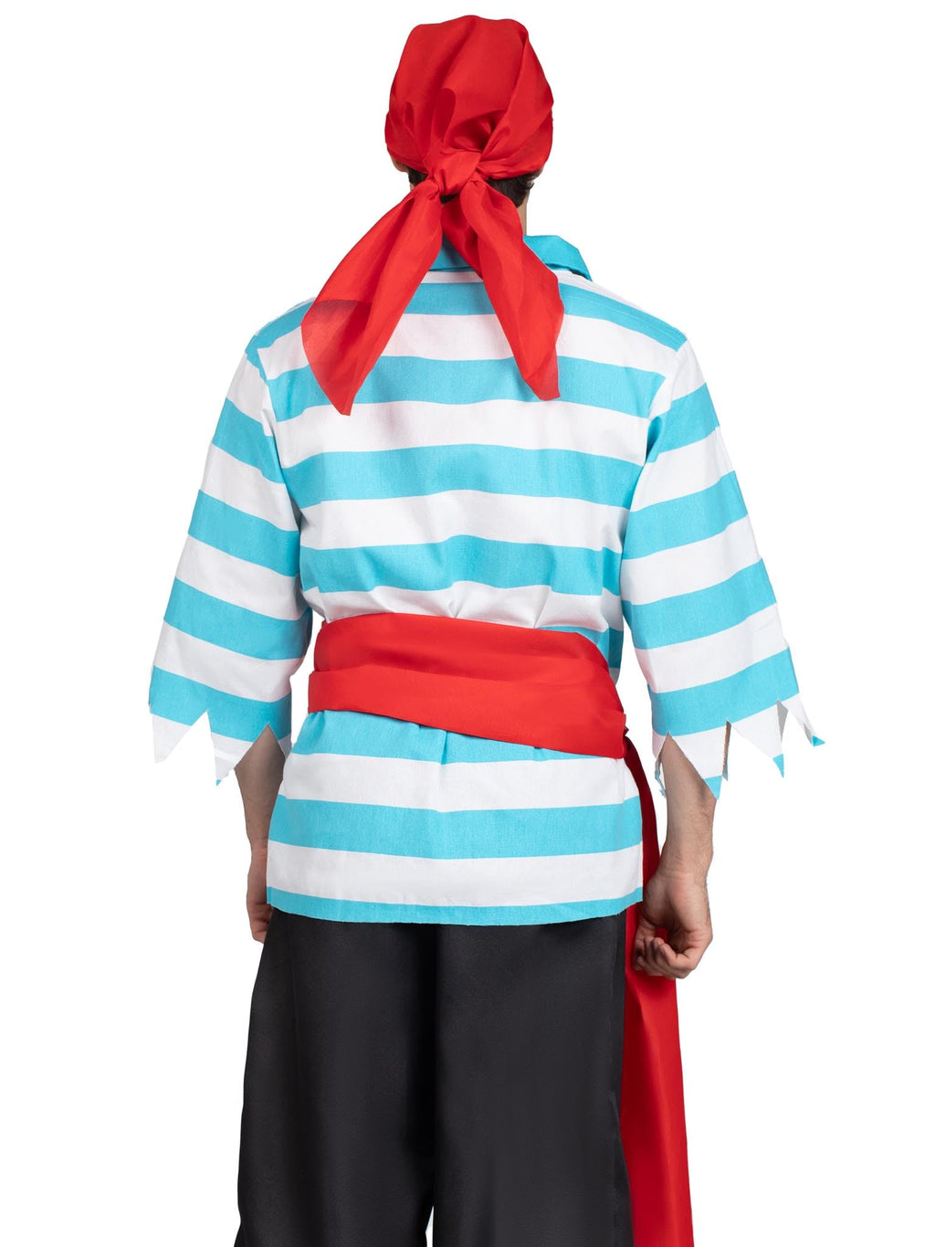 Leg Avenue Women'S 4 Piece Pillaging Pirate Halloween Costume Set For Adult Men, Blue/White, Medium/Large