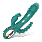 SN79Pro 3 in 1 Thrusting Dildo Rabbit Vibrators - Adult Sex Toys with 10 Vibrating & 5 Thrusting Modes for Women, Anal Bead Desi