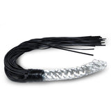 Realistic Glass Dildo with Sex Whip Sex Toys SM Leather Crystal Dildo Sex Flogger Transparent Crystal Penis Bondaged Whip for Me