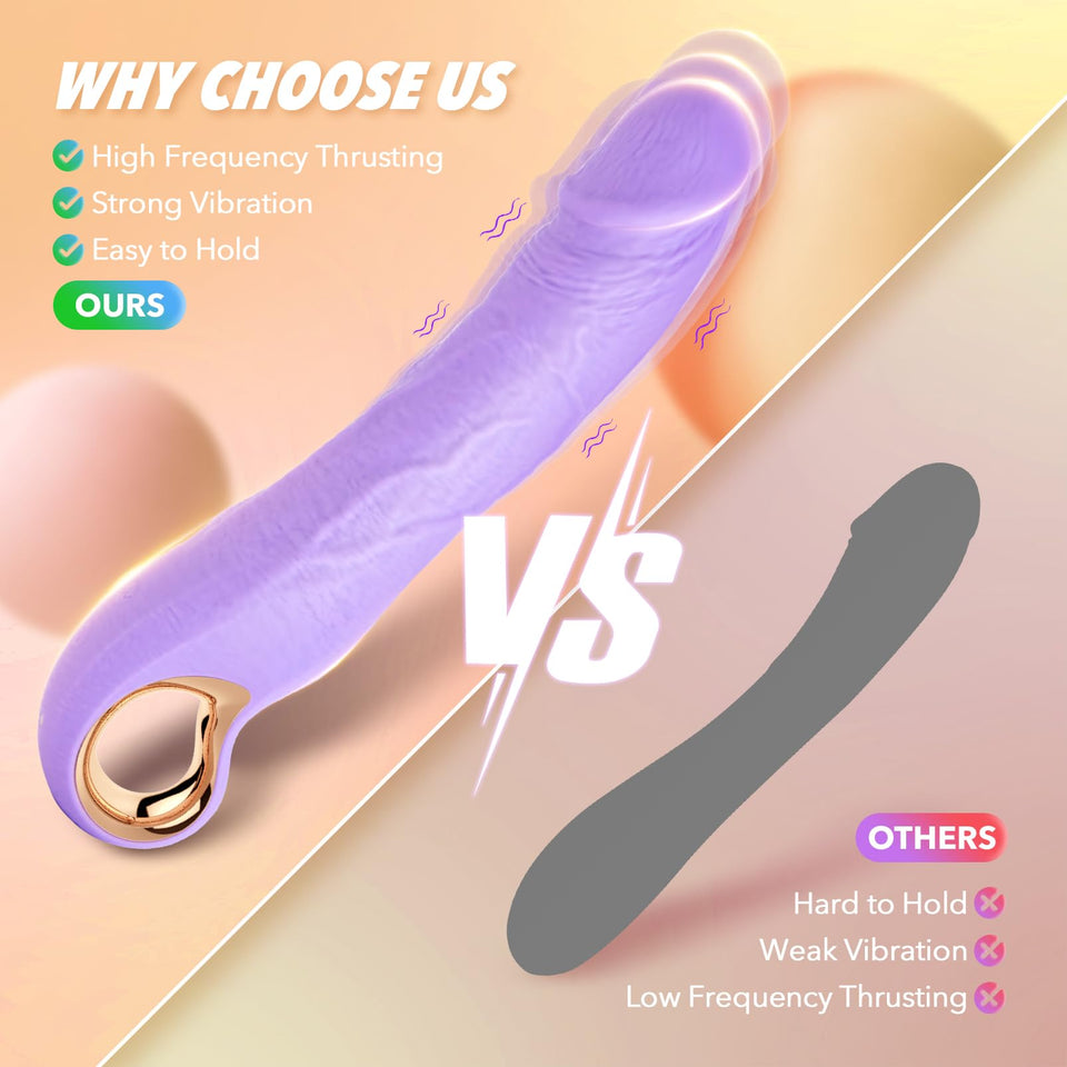 Thrusting Realistic G spot Dildo - UTIMI 9 Inch Vibrator Women Sex Toy with 10 Vibrations and 3 Thrusting Modes, Adult Toy Dildo