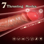Thrusting Dildo Vibrators Sex Toys - 8.83'' Thrusting Vibrator Adult Toys for Women G Spot Vibrators, 2 in 1 Dildos Realistic Di