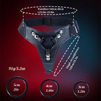 Silicone Realistic Strap on Fantasy Dildo, Wearable Strapon Harness with 3 Pcs Monster Anal Dildo with Suction Cup Lesbian Toy,