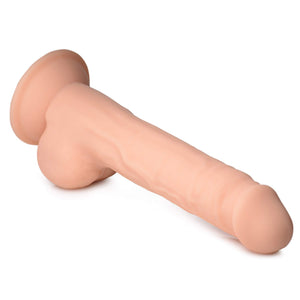 Fleshstixxx 9In Silicone Dong W/ Balls Vanilla