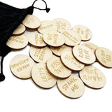 20Pcs Funny Tokens Sex,Date Night Activity Tokens Funny Wooden Couples Date Night Activity Token Romantic Funny Sex Token Gift V