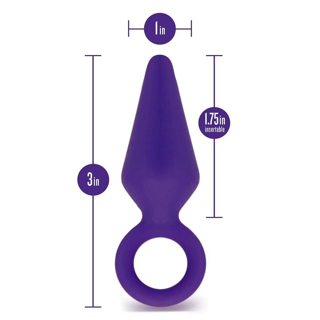 Blush Luxe Candy Rimmer - Platinum Cured Puria Silicone Anal Plug For Butt Play - Ultrasilk Smooth - Sturdy Pull Ring For Safety