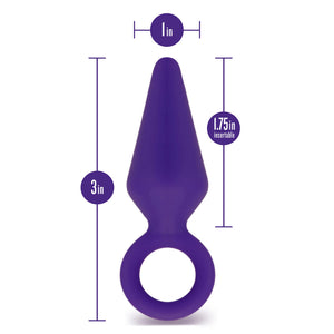 Blush Luxe Candy Rimmer - Platinum Cured Puria Silicone Anal Plug For Butt Play - Ultrasilk Smooth - Sturdy Pull Ring For Safety