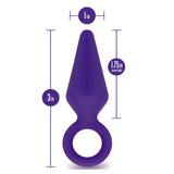 Blush Luxe Candy Rimmer - Platinum Cured Puria Silicone Anal Plug For Butt Play - Ultrasilk Smooth - Sturdy Pull Ring For Safety