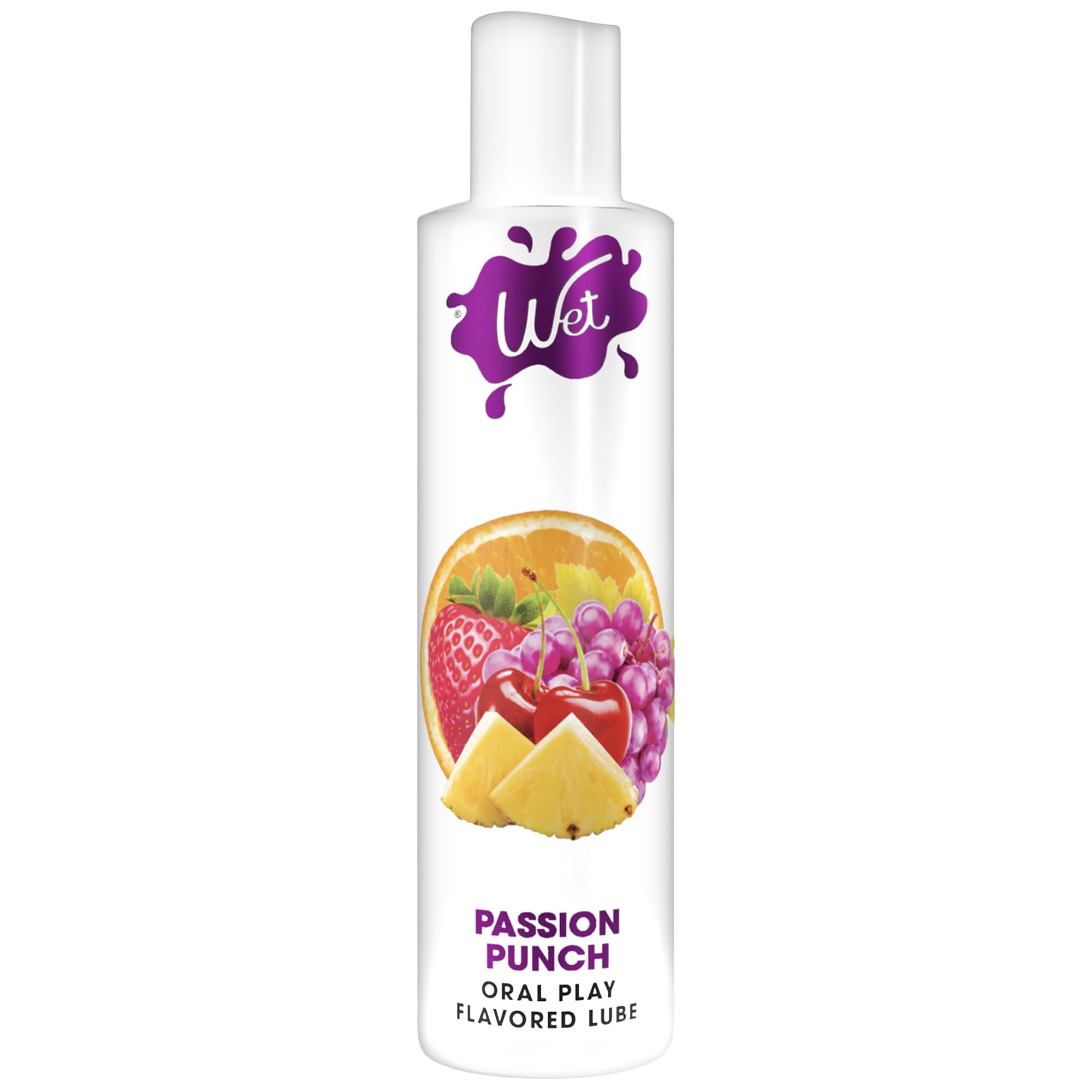 Wet Passion Punch Premium Flavored Edible Lube for Men, Women and Couples | Long-Lasting, Condom Safe, Sugar Free, 3 fl oz
