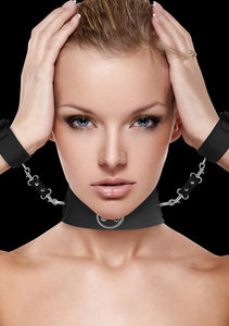 (D) Collar W/Cuffs Black