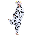 NAITOKE Adult Animal Onesie Halloween Costume Cosplay One-Piece Pajamas Women Man Teens Black White