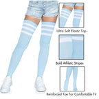 Athlete Thigh Hi W/ 3 Stripe T - O/S / Lt. Blue