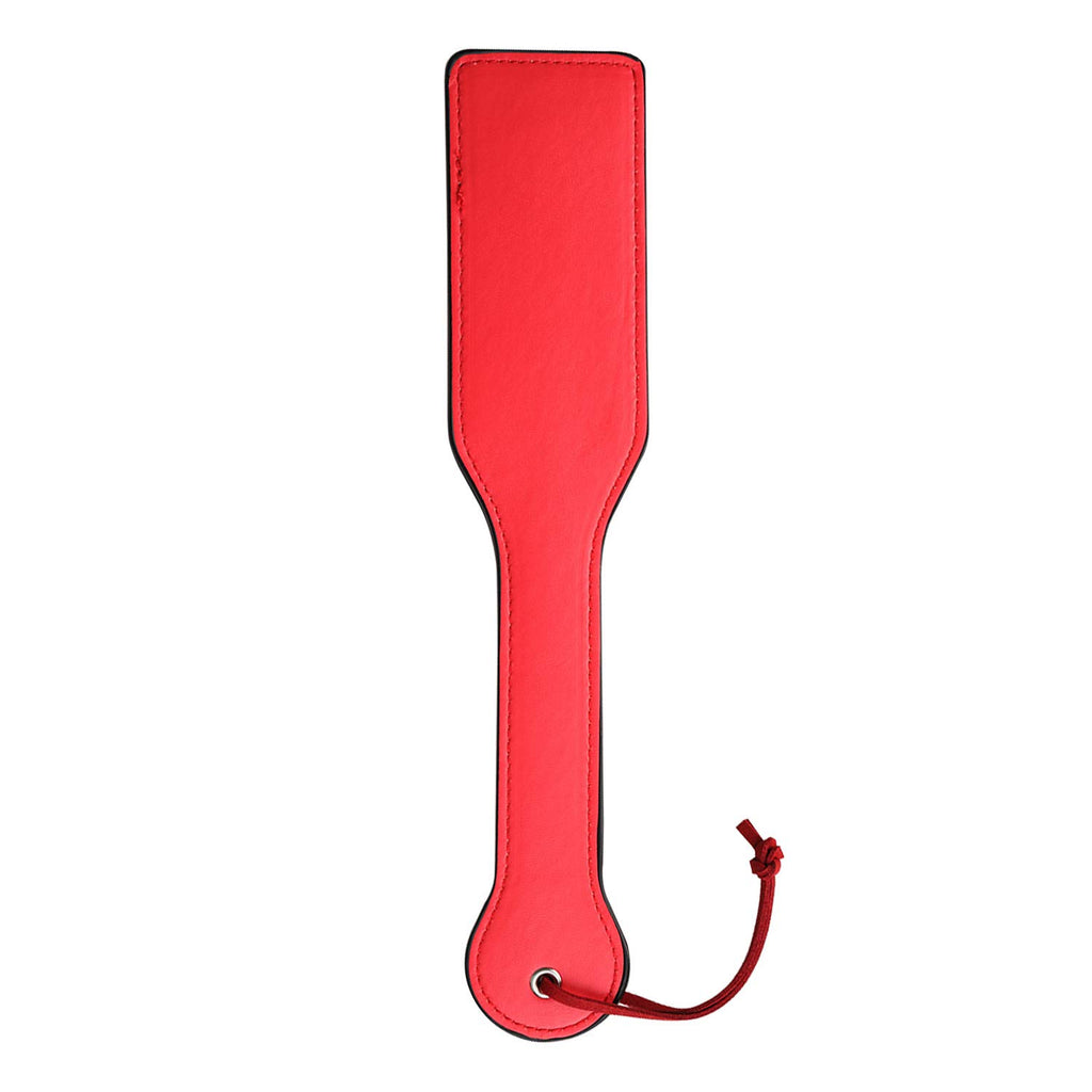 XOXO Spanking Paddle for Adult Sex Play, 12.8inch Total Length Faux Leather Paddle, Red