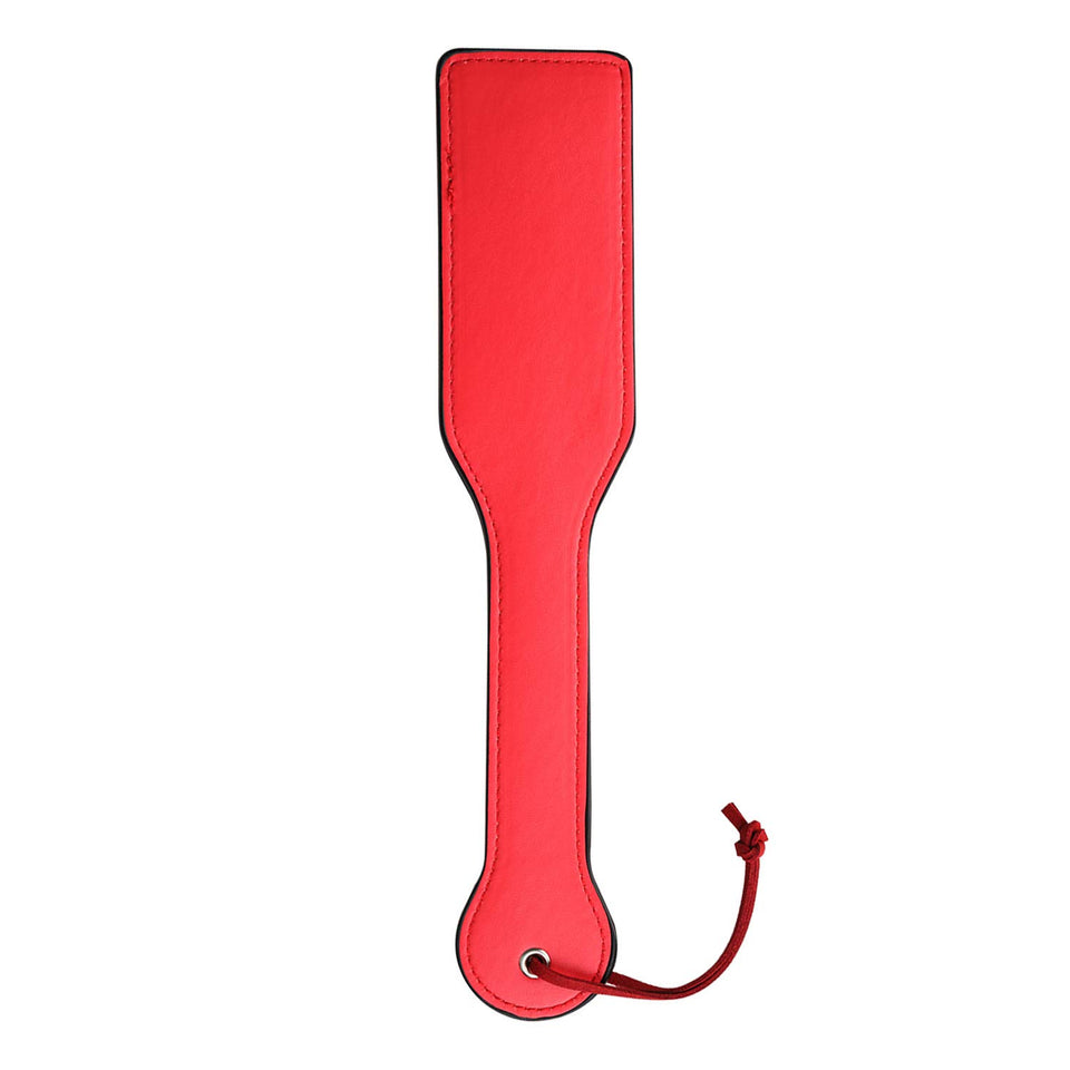 XOXO Spanking Paddle for Adult Sex Play, 12.8inch Total Length Faux Leather Paddle, Red