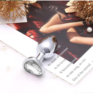 Akstore Small Fetish Anal Plug Butt Heart Personal Sex Massager (White)