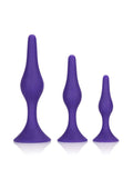 Calexotics Booty Call Booty Trainer Kit- 3 Piece Silicone Butt Plug Set With Suction Cup - Waterproof Fetish Sex Toys For Couple
