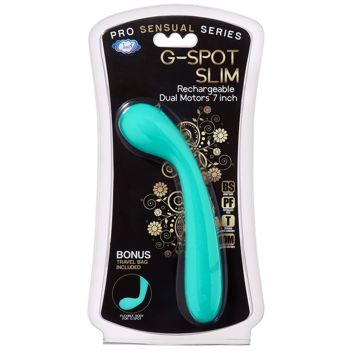 Cloud 9 Novelties G-Spot Slim 7 Inch Flexible Body Vibrator (Teal)