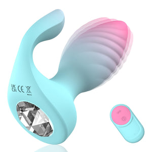 Adult Sex Toys for Women Anal Plug, 2 in 1 Remote Control Vibrator Clitoris Stimulator with 10 Vibrating Frequencies, Dual Motor