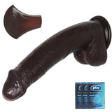 Huge Dildo,10.5 Inch Realistic Movable Foreskin Black Dildos,Long Thick Penis Dildo Adult Sex Toys for Women,Double Liquid Silic