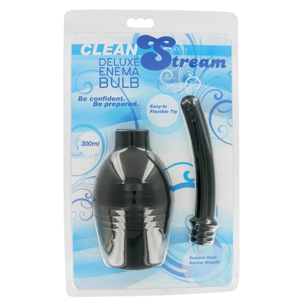 Cleanstream Deluxe Enema Bulb, Malleable And Soft Tube, Leak-Free, Holes On Tip And Sides, Secured-Seal, Screwed Nozzle, 300Ml B