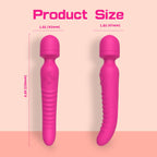 G Spot Vibrator Wand, Heating Function Sex Wand Massager for Clitoris, G-spot Stimulation, Waterproof Dildo Sex Toy with 7 Power