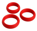 3 Piece Silicone Cock Ring Set (Red)