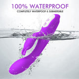 G Spot Rabbit Vibrator with Heating Function and Bunny Ears for Clitoris G-spot Stimulation,Waterproof Dildo with 9 Powerful Vib